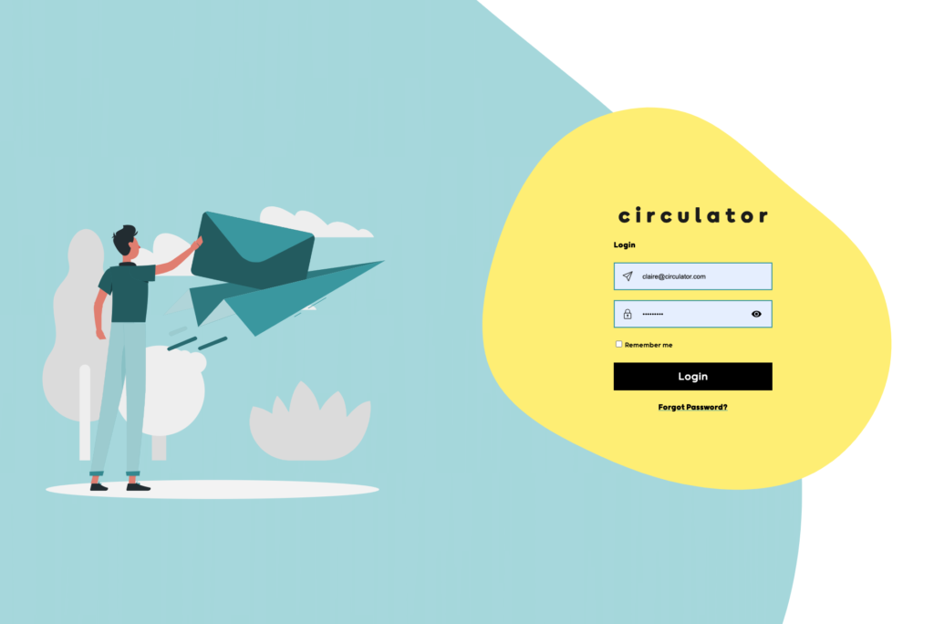 Circulator application login page - new design